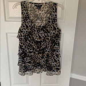 Zara Leopard Print Sleeveless Top